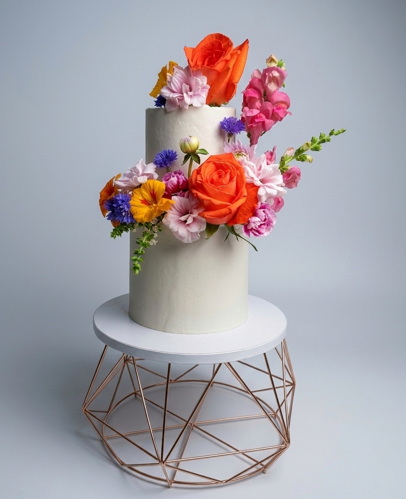 Bright florals · Floral Wedding Cake